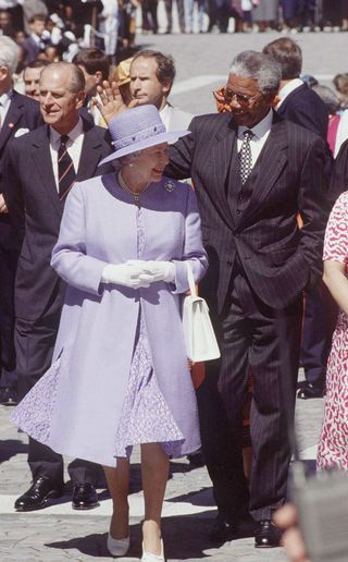 Queen Elizabeth II with Nelson Mandela