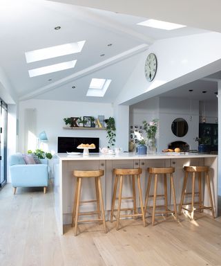 The Lewis family home has gone open-plan with a rear extension