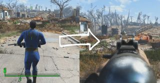 Fallout 4 Mod Snaps You From Third Person To First Person When Aiming Mgs Style Pc Gamer