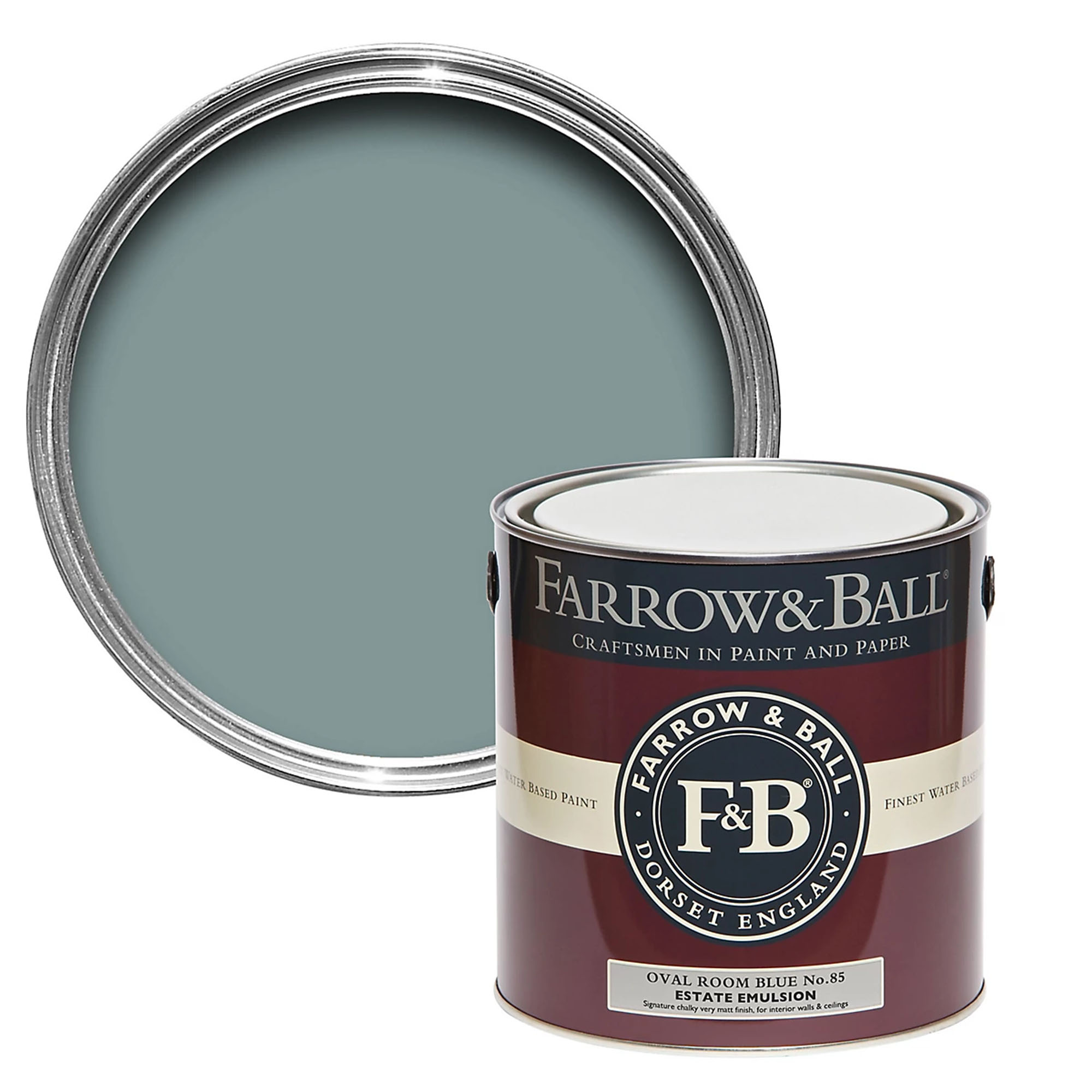 Farrow &amp;amp; Ball, Oval Room Blue Dead Flat 2.5L