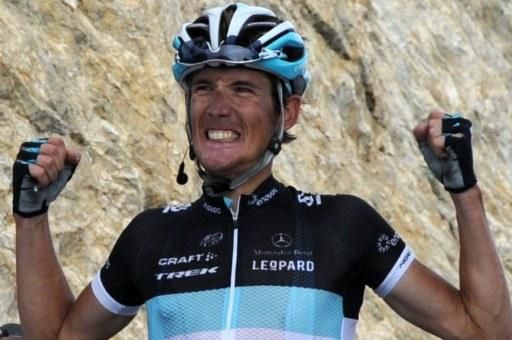Andy Schleck (Leopard - Trek) put out a huge effort to win today's stage