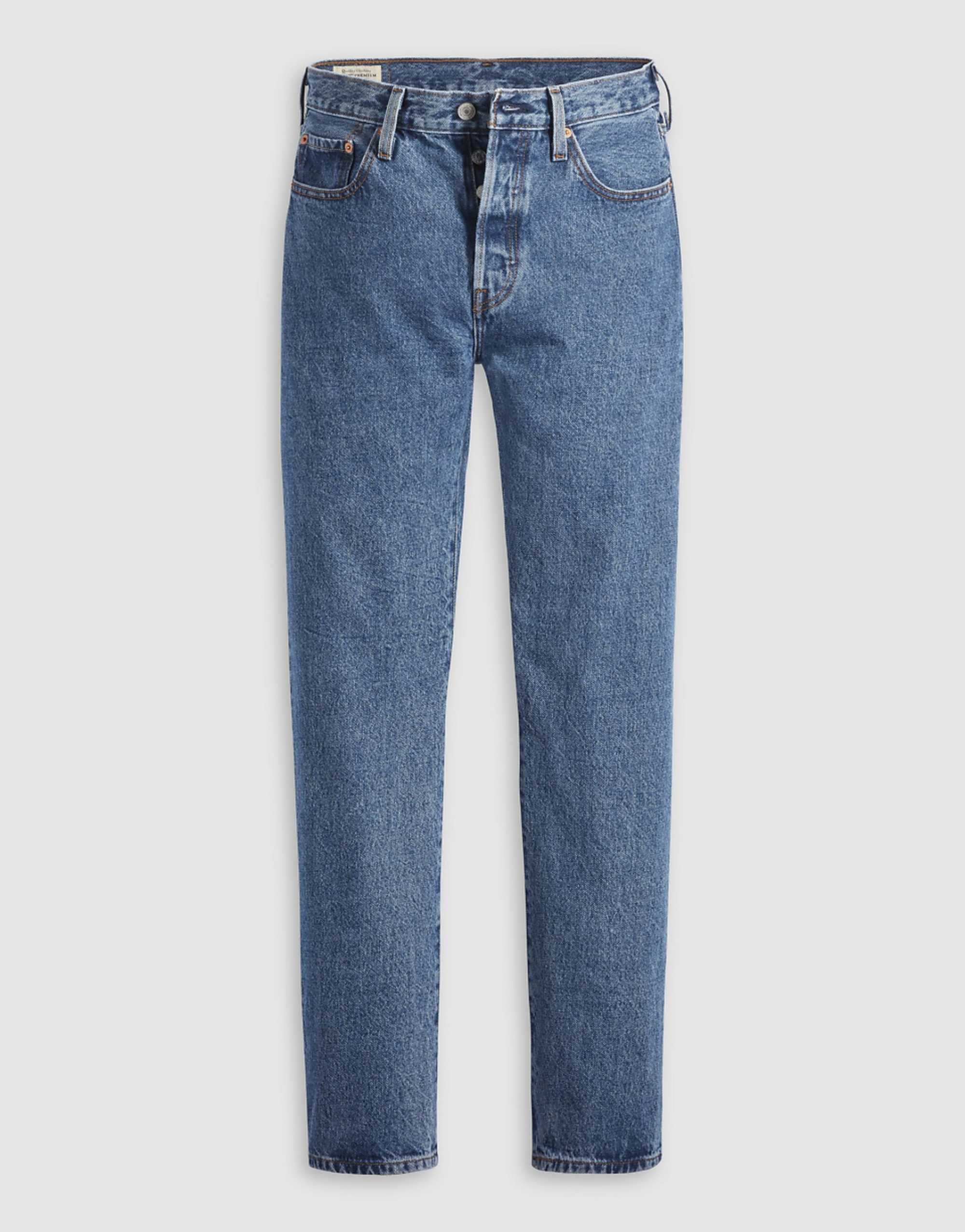 Levis 501 Original Straight Jeans in Mid Blue Wash