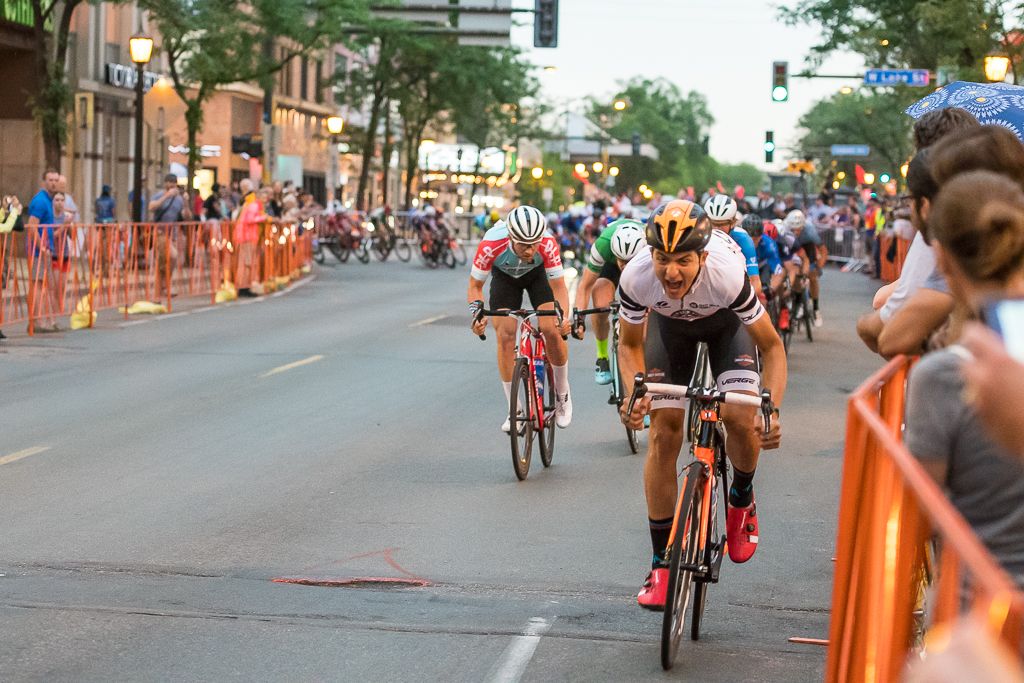 Bryan Gomez (Gateway H-D) sprints to the line for the first time bonus opportunity.