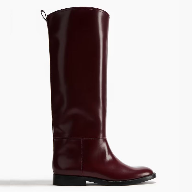 burgundy knee high boots from H&amp;amp;M
