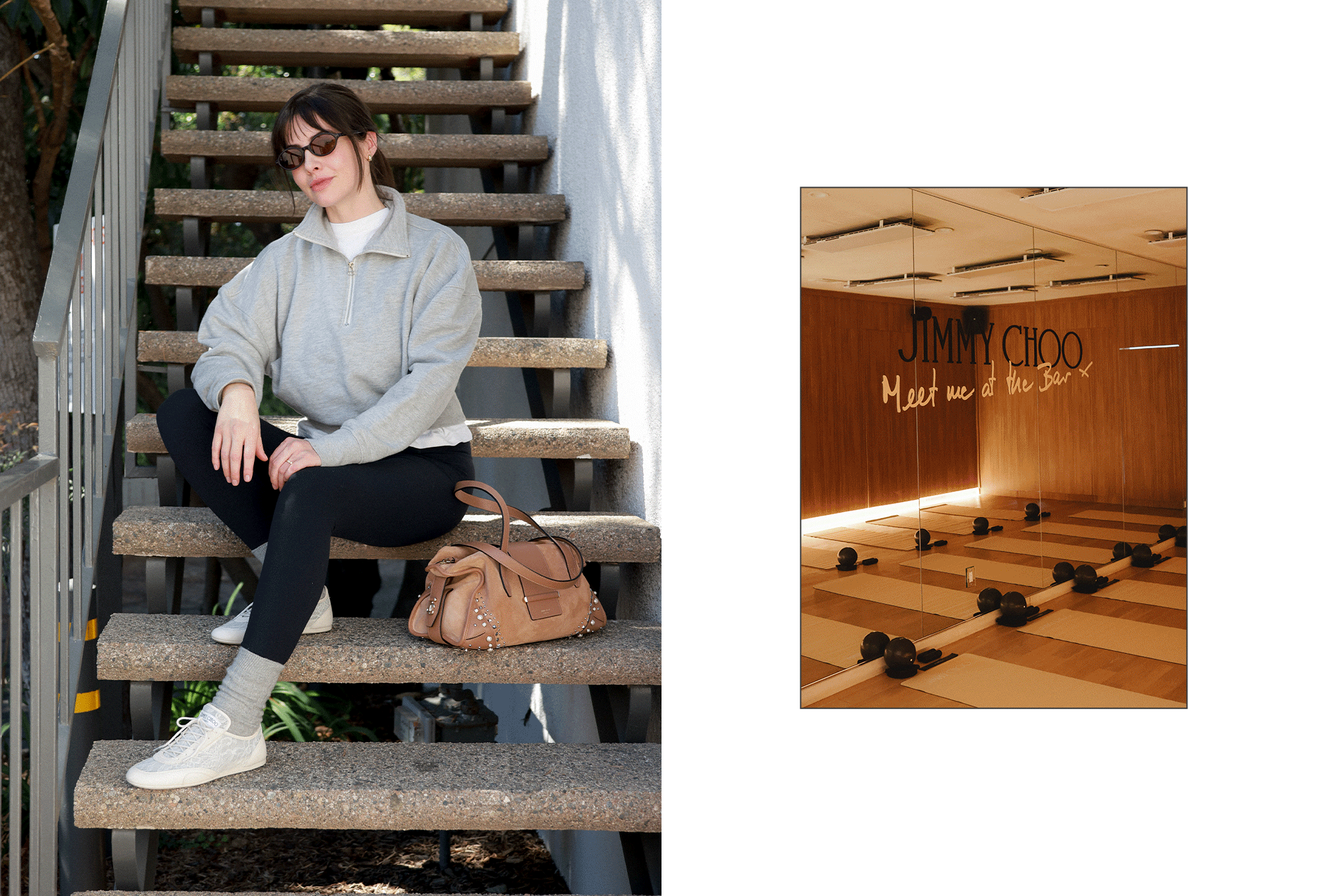 Kat Collings wearing Jimmy Choo in LA.