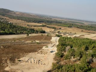 Aerial view of ancient village unearthed on the outskirts of Jerusalem.