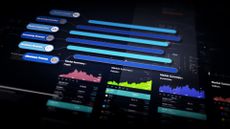 A macro shot of a predictive analytics dashboard.