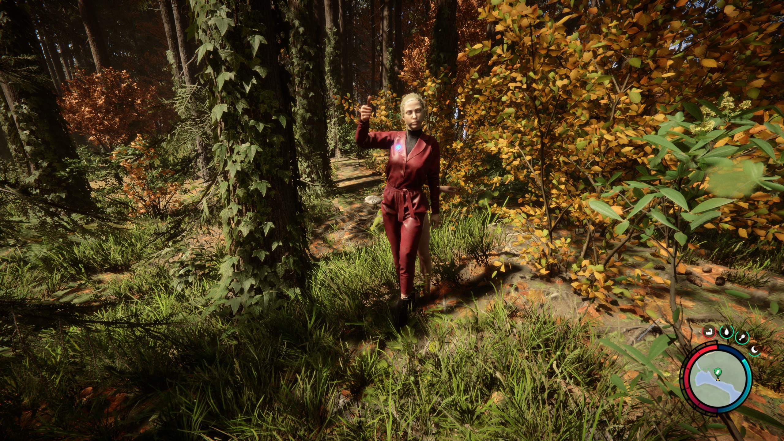 Where to find Virginia's leather suit in Sons of the Forest