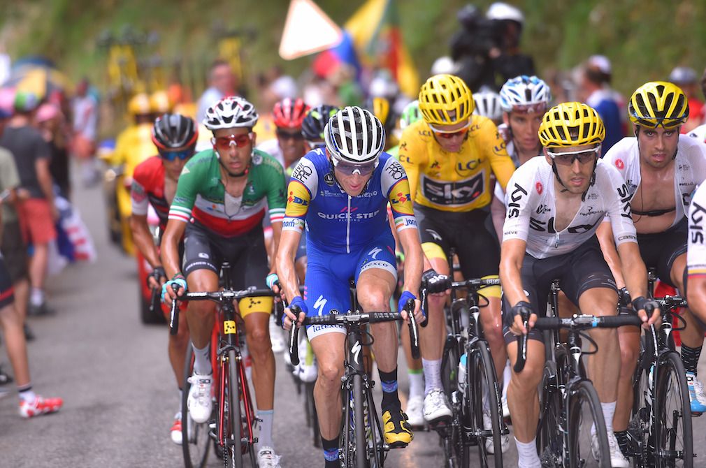 The GC group on stage 9 of the Tour de France