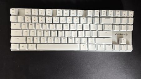 Cherry MX 8.2 gaming keyboard on a black background