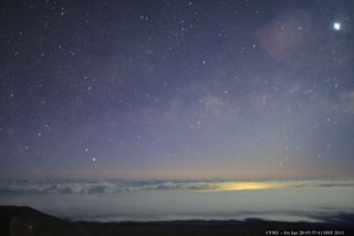 The Canada-France-Hawaii Telescope now features a Cloud Camera attached to its catwalk. Researchers need the high-sensitivity camera to determine the weather conditions when operating the telescope remotely. Even when present, astronomers may find the sum