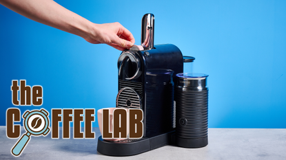 the nespresso citiz & milk with the coffee lab logo in front