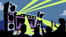  An illustration of people at a concert 
