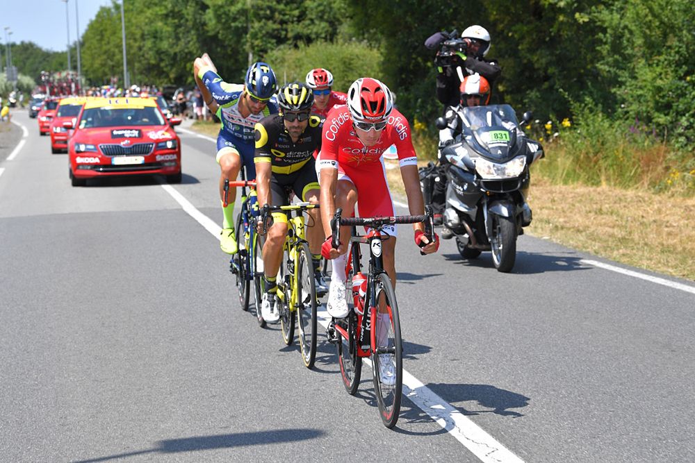 Tour de France stage 4 breakaway: Dimitri Claeys (Team Cofidis), Jerome Cousin (Direct Energie), Anthony Perez (Team Cofidis) and Guillaume Van Keirsbulck (Wanty Groupe Gobert)