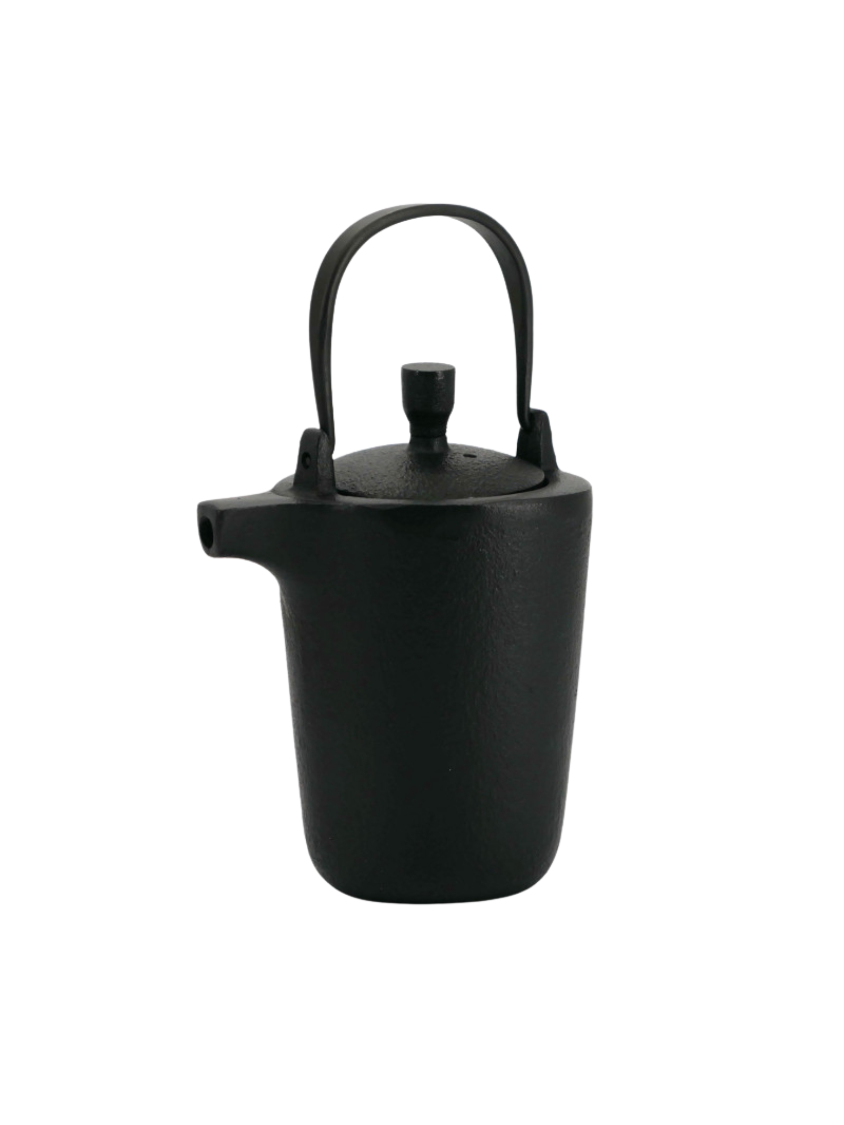Cast iron tall tea pot.