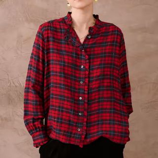 Brora Plaid Blouse