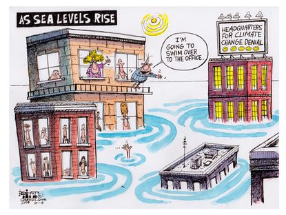 Editorial cartoon climate change deniers environment