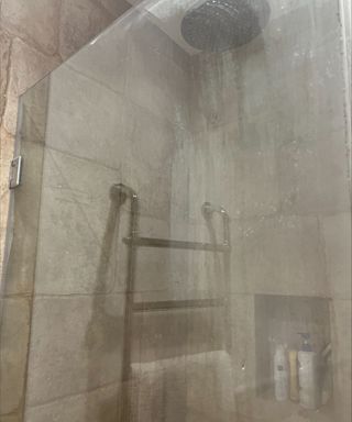 Foggy shower screen