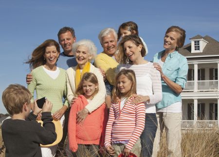 Generations taking a photo