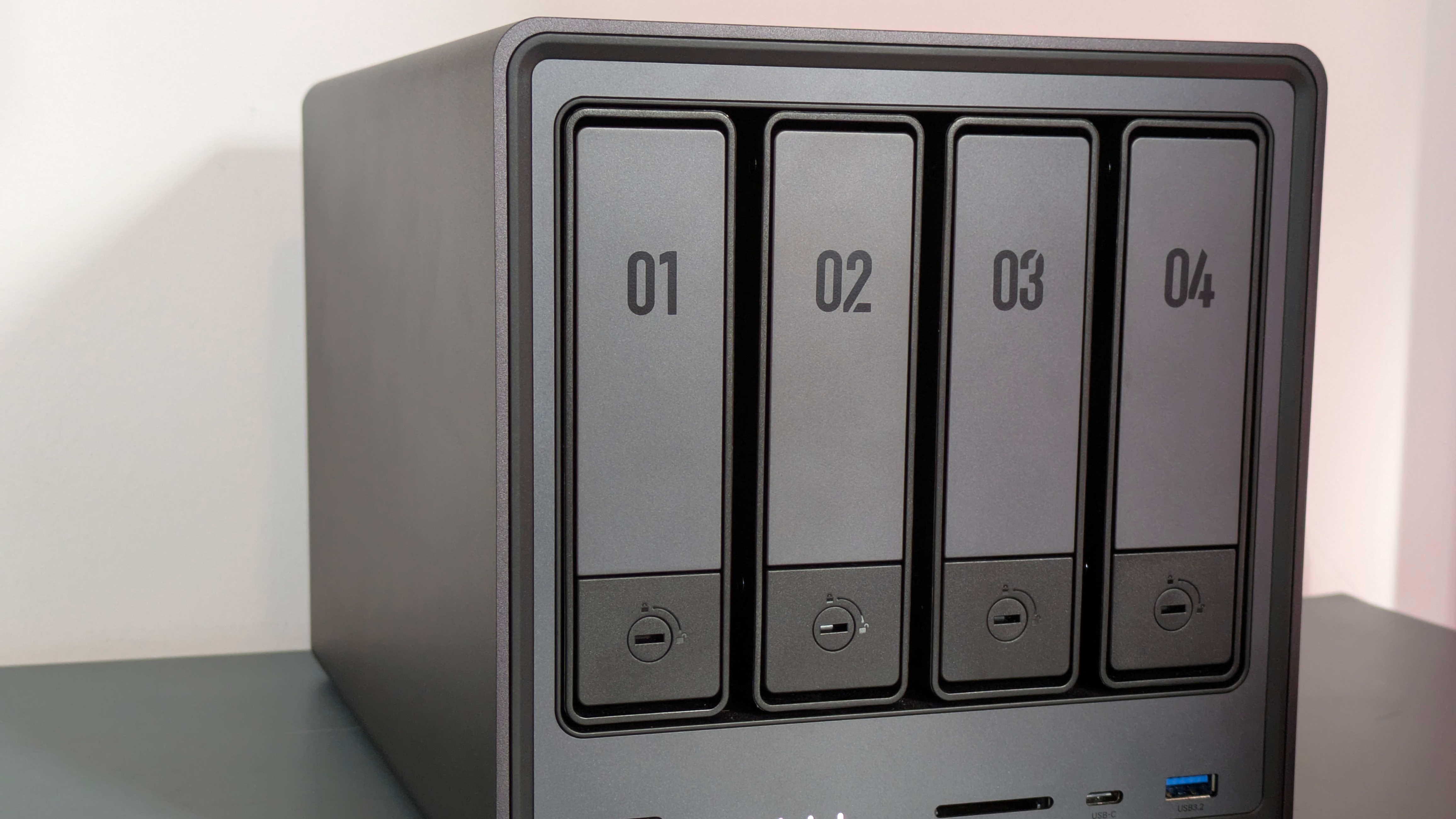 TheUGREEN NASync DXP4800 Plus on a desk