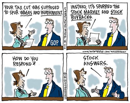 Political cartoon U.S. GOP Republican tax cut