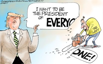 Political Cartoon U.S. Not my President