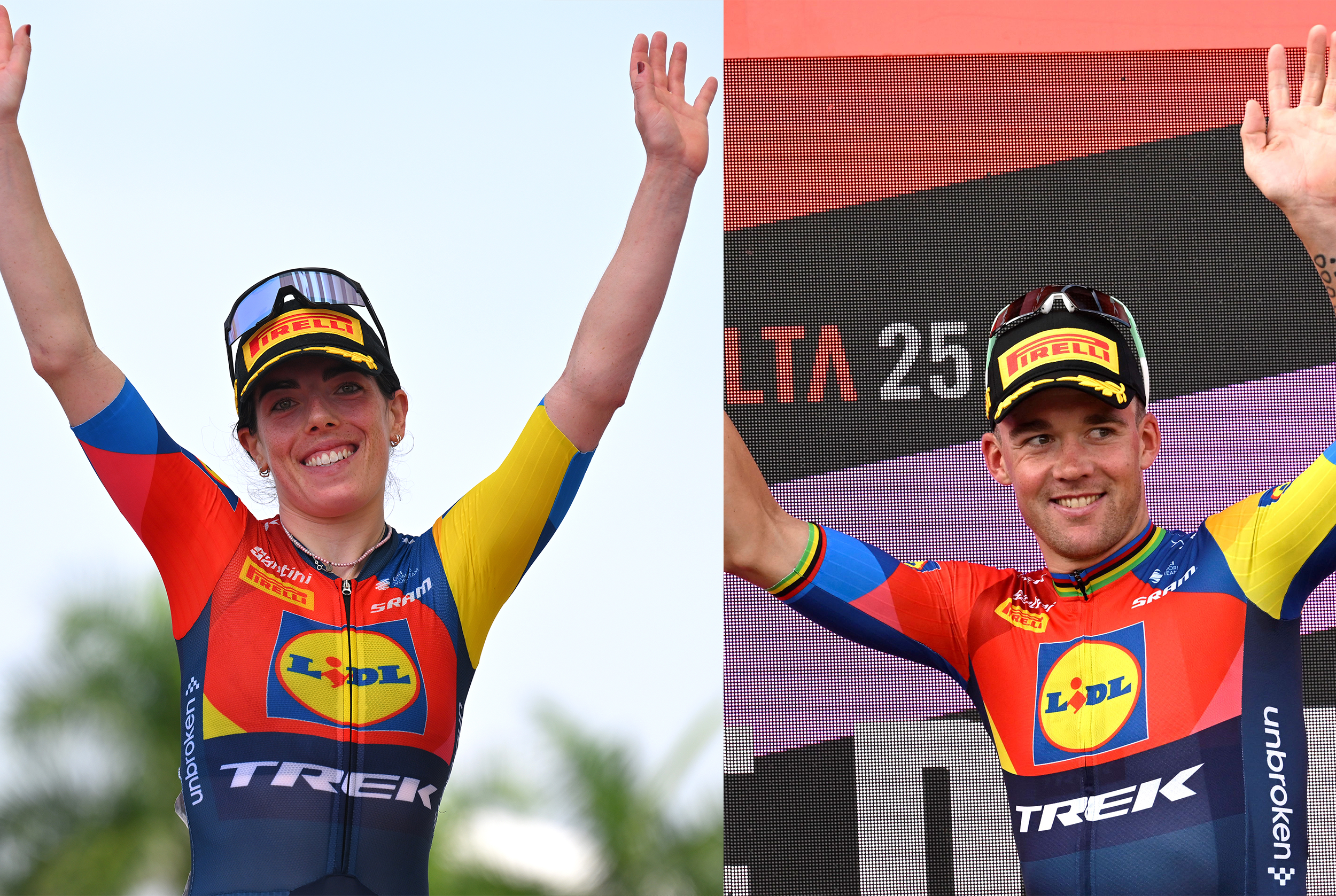 Anna Henderson and Mads Pedersen of Lidl-Trek