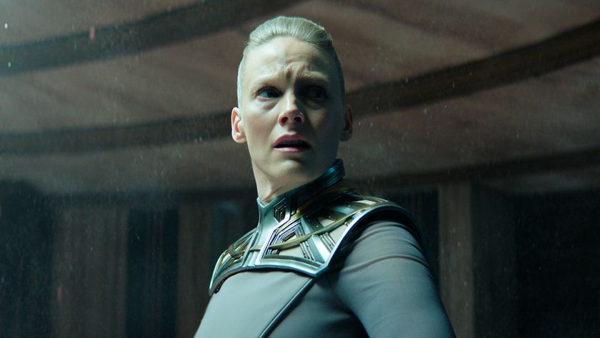 Demerzel looking worried in Foundation season 3 episode 10