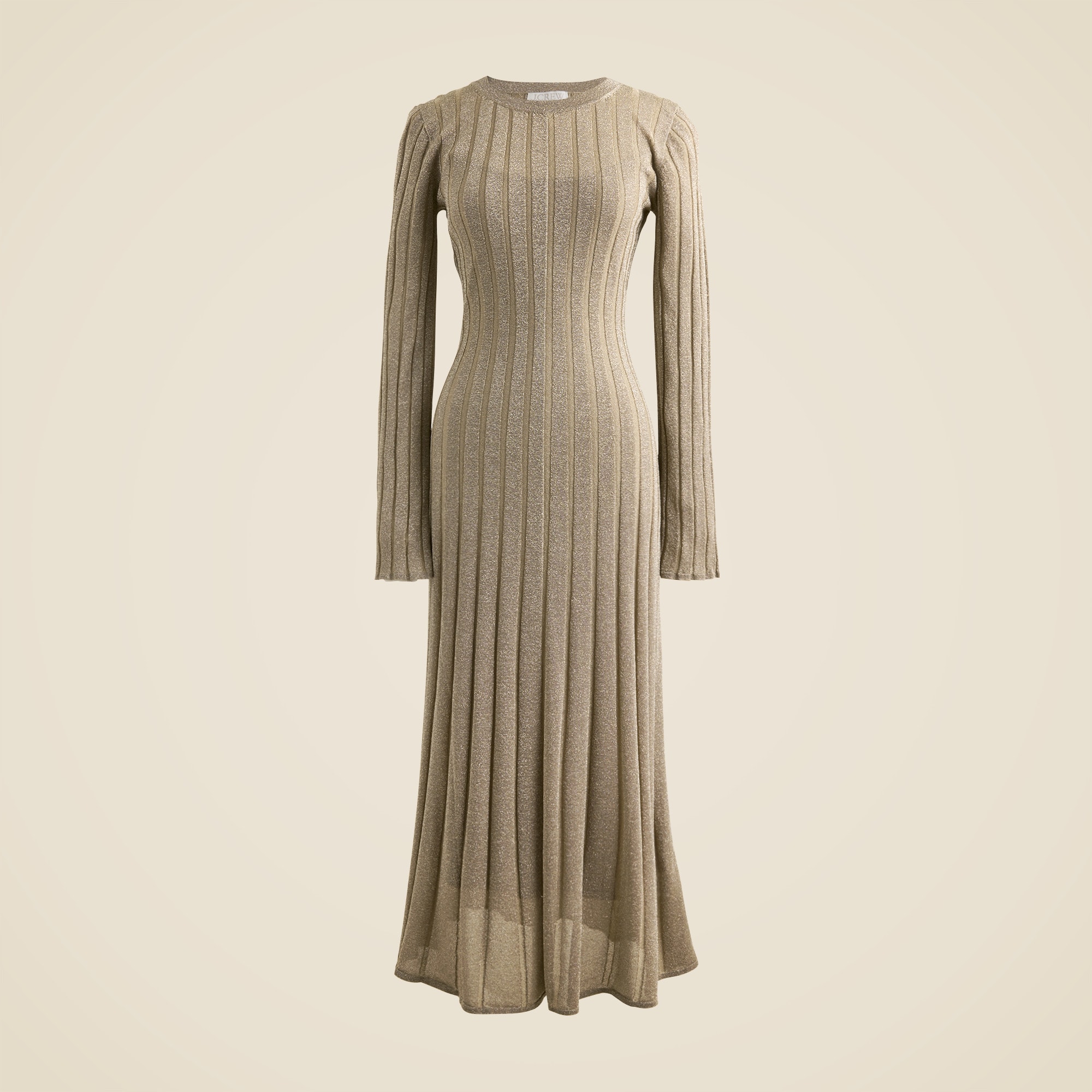 Rib-Knit Flare Midi Dress With Lurex&amp;reg; Metallic Threads
