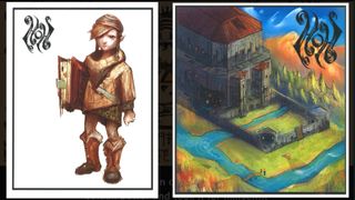 Concept art for Heroes of Hyrule, featuring a boy named Kori and an isometric view of a castle landscape