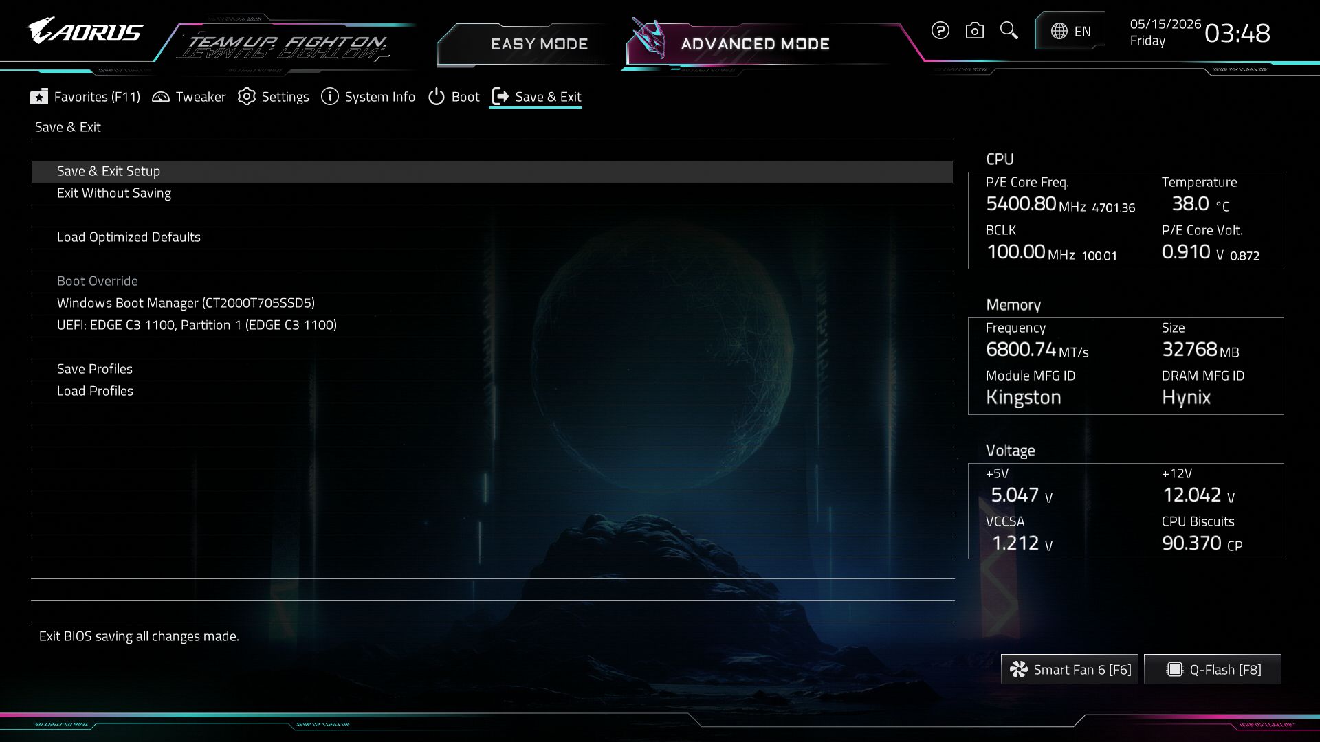 Gigabyte Z890 Aorus Elite Wifi7 Plus - BIOS
