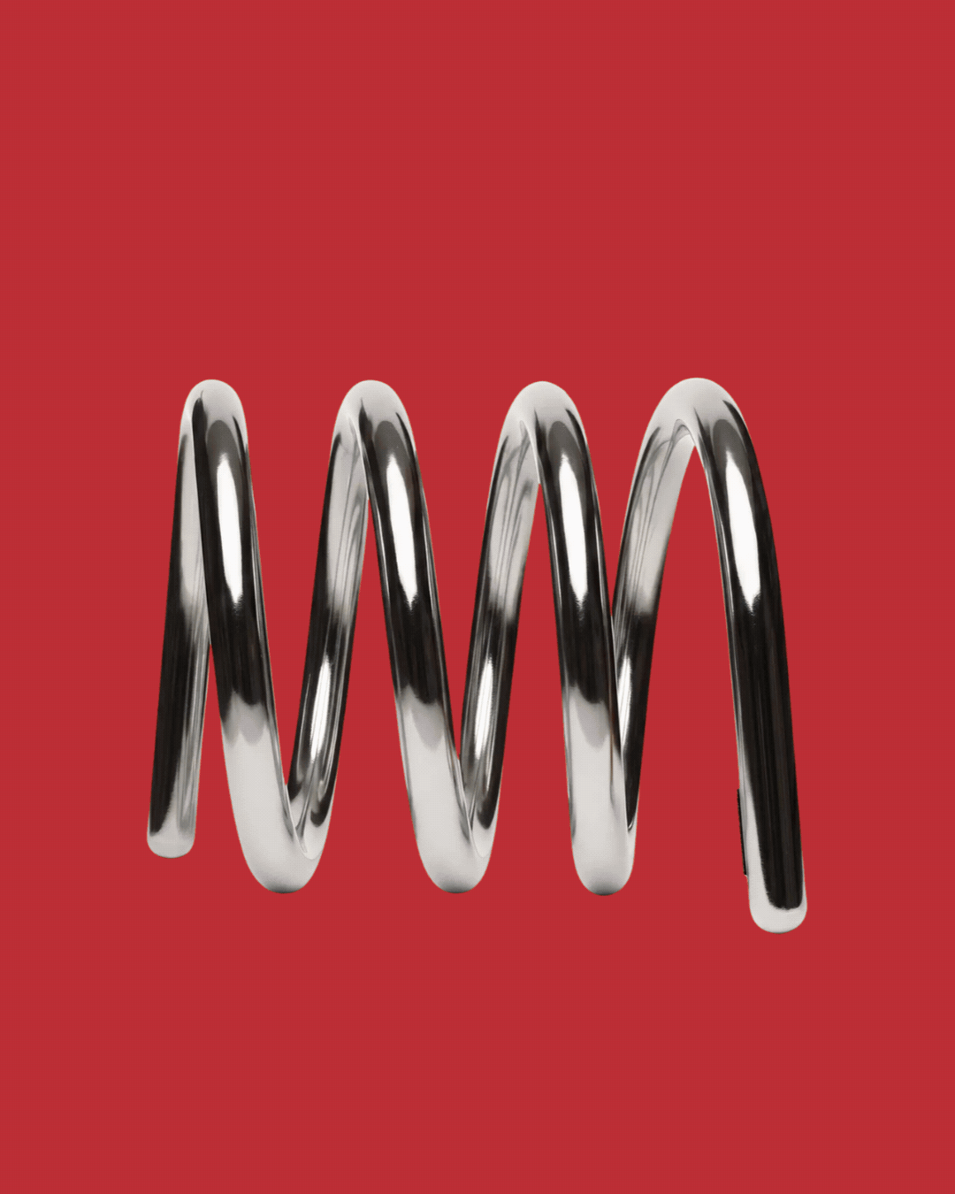 Spiral Steel Stand in Chrome.