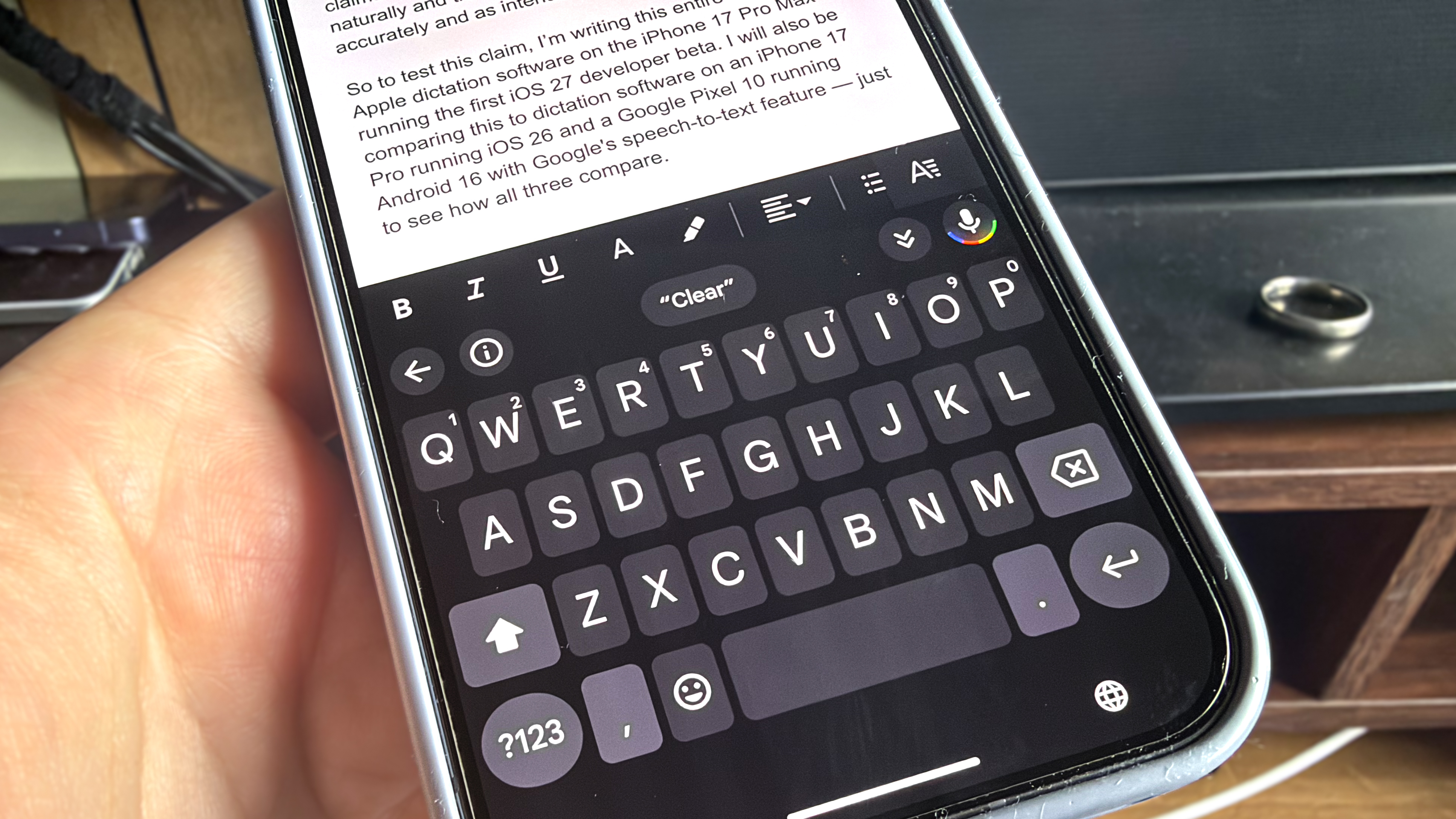 iOS 27 beta has new and improved dictation software — I tested it by writing this whole article with my voice