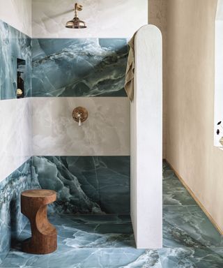 blue onyx marble floor and wall tiles
