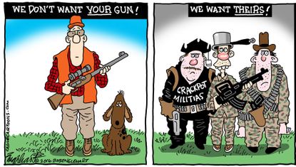 Editorial Cartoon U.S. Oregon Militia