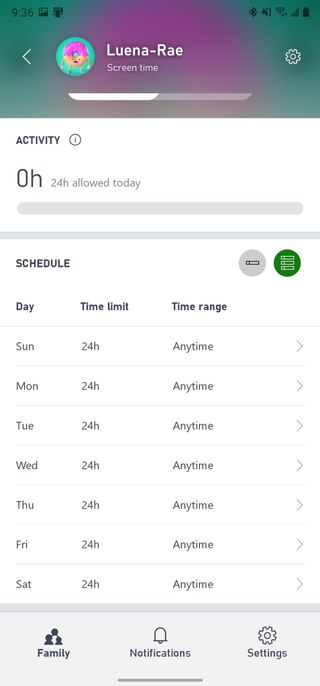 Xbox Family Settings App