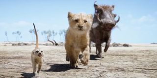 Timon, Simba, and Pumbaa in the Lion King remake