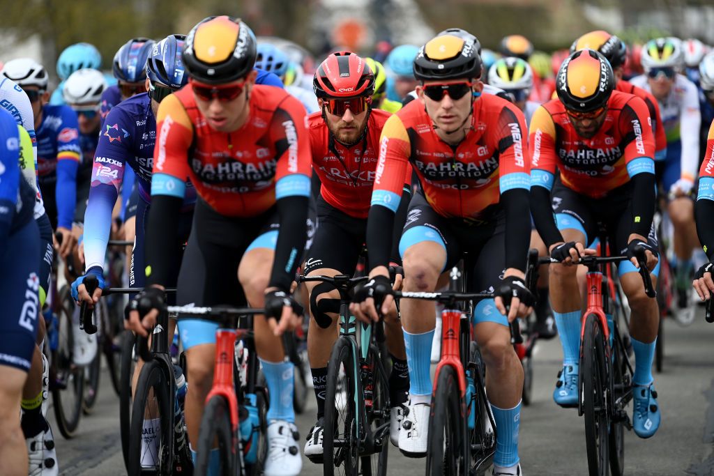 WAREGEM BELGIUM MARCH 29 Luca Mozzato of Italy and Team Arka Samsic competes during the 77th Dwars Door Vlaanderen 2023 Mens Elite a 1837km one day race from Roeselare to Waregem DDV23 on March 29 2023 in Waregem Belgium Photo by Tim de WaeleGetty Images