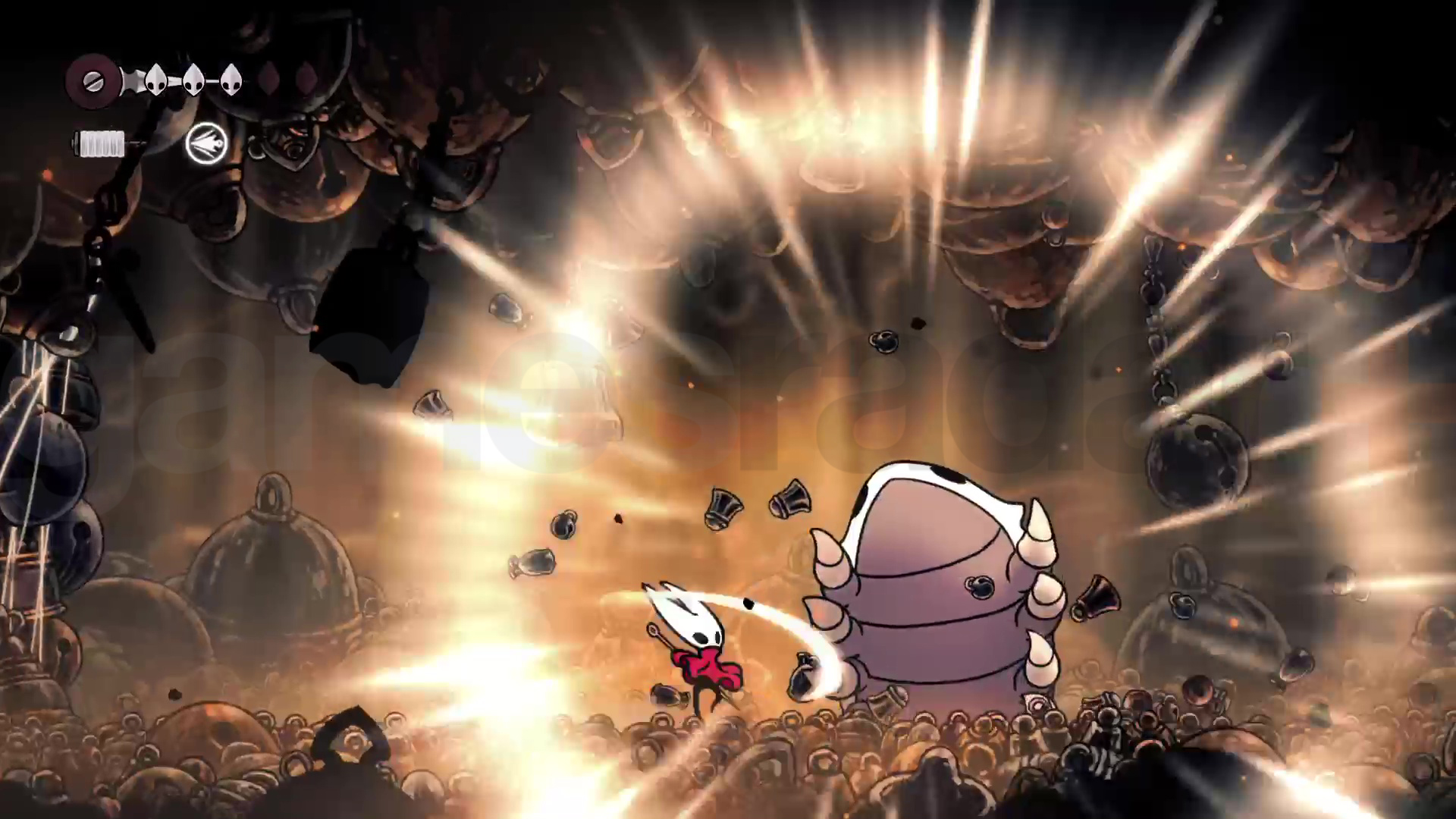 The Hollow Knight Silksong Bell Beast roars