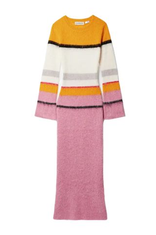 Zankov Matilda Striped Brushed Knitted Maxi Dress