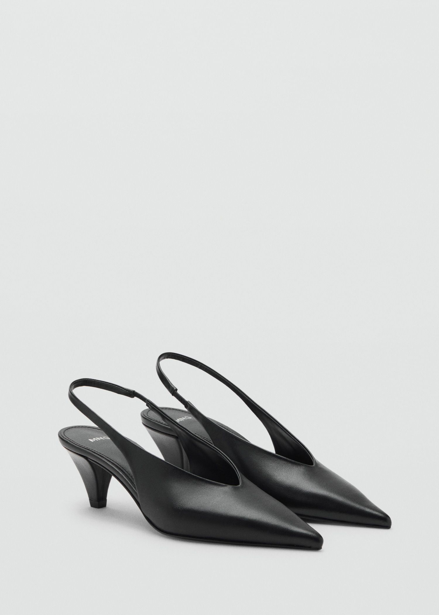 Pointed-Toe Leather Heeled Shoes - Women | Mango United Kingdom