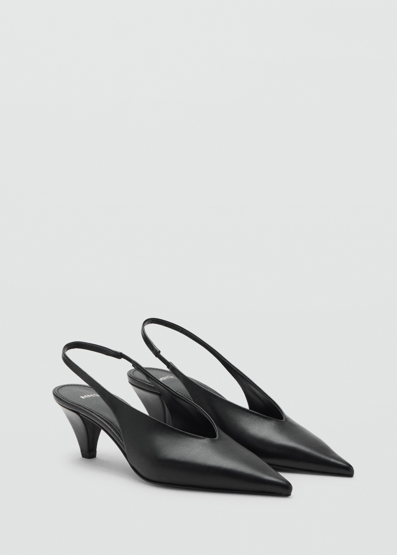 Pointed-Toe Leather Heeled Shoes - Women | Mango United Kingdom