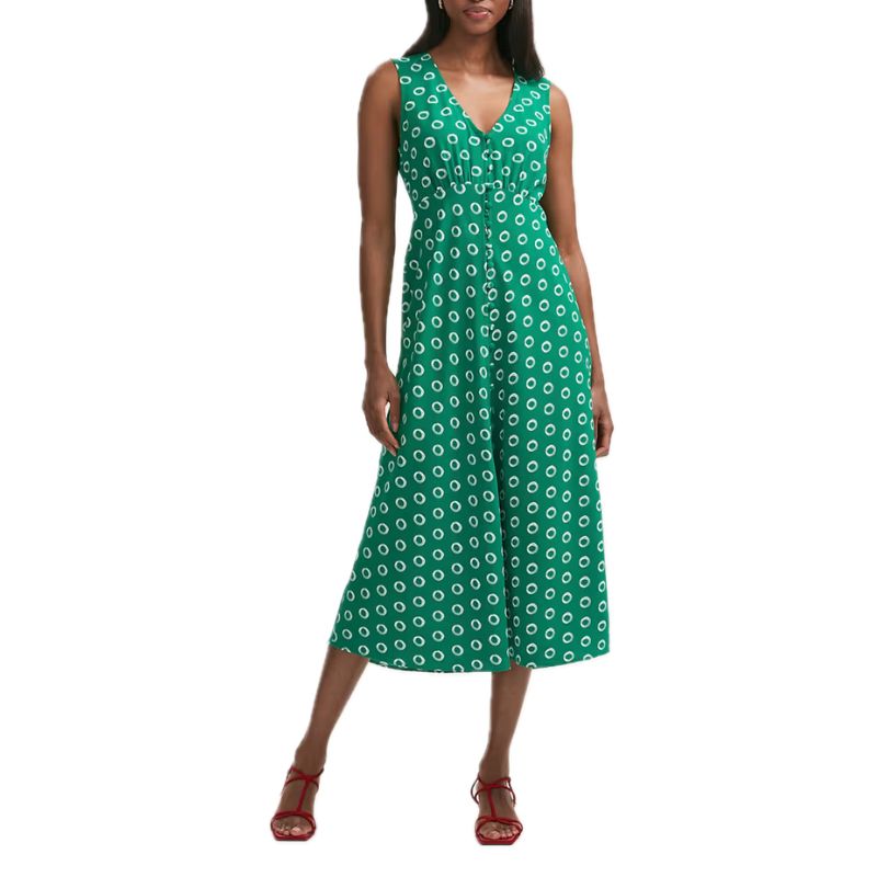 Finery London , Spot Print V-Neck Midi Tea Dress