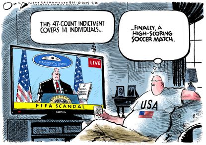 Editorial cartoon FIFA Corruption