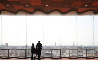 This is the public 'boulevard' allowing visitors fantastic views over the city from each of the nine floors and the rooftop terrace