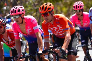 Patrick Bevin had a difficult day on stage 6 at the Tour Down Under