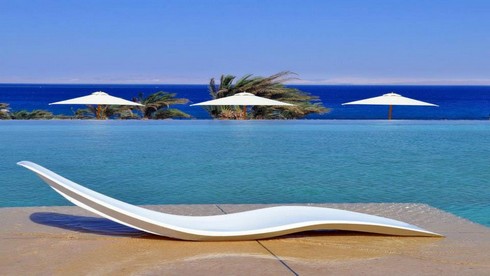 Poolside view in Egypt