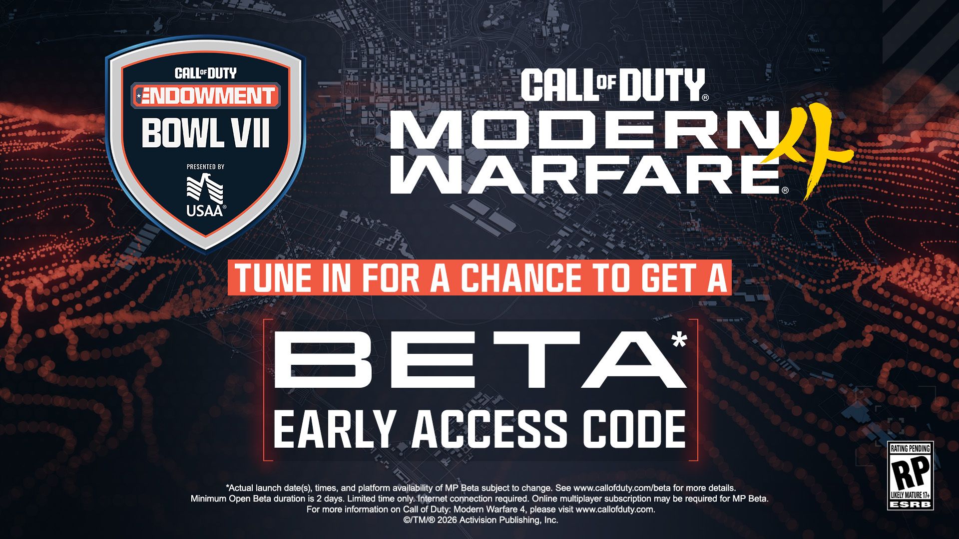 Want an early access code to the Call of Duty: Modern Warfare 4 beta? The upcoming Call of Duty Endowment Bowl is your chance to score — Here's when and how to watch