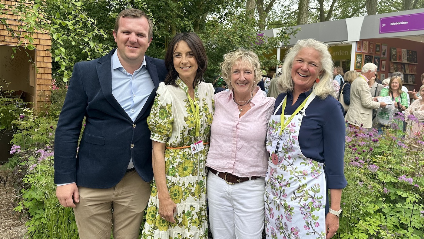 L-R Martyn Johnson Dr Olivia Chapple Gail Dale and Annabel Ward at Horatio's Garden Chelsea (002)