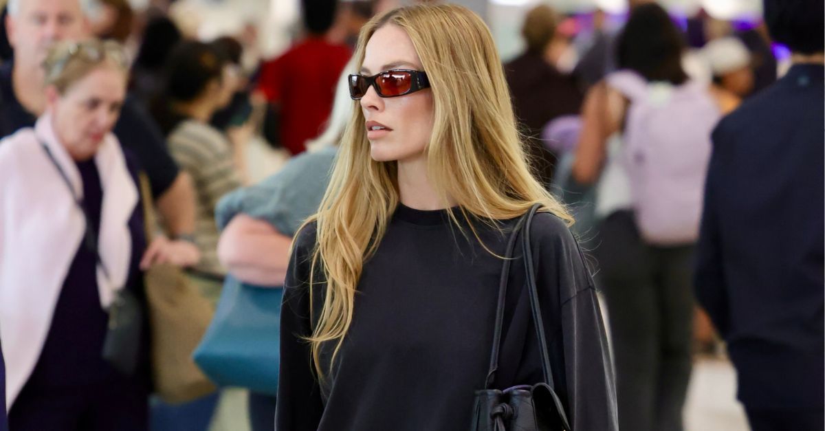 Margot Robbie Just Touched Down in the Mesh Ballet Flat Trend